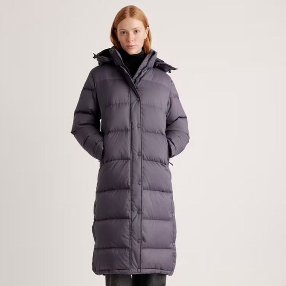 Quince Jackets & Blazers - QUINCE Responsible Down Long Puffer Jacket Carbon Grey Sz Extra Small XS